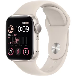 Apple Watch SE 第2世代（GPSモデル）40mmスターライト [MNJP3J/A]の 