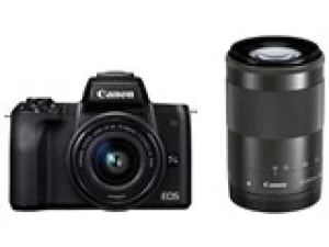 限定アウトレットセール：通販 EOS Canon KissM ブラック ダブルズームキット デジタルカメラ
