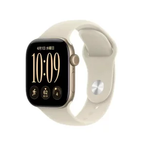 Apple Watch Series 12（GPSモデル）- 42mmライトゴールドアルミニウムケースとサンドスポーツバンド - S/M [MJED4X/A]