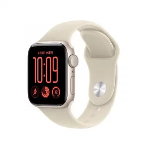 Apple Watch SE 3（GPSモデル）- 40mm アルミニウムケース  スターライトアルミニウムケースとサンドスポーツバンド - M/L [MJKW4J/A]